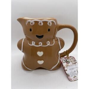 NEW!! Bake Shop Holiday Gingerbread Man Christmas Measuring Cup Frosted Hearts